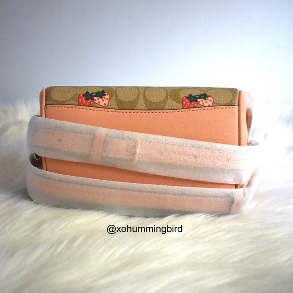 Coach | Sydney Satchel In Signature Canvas With Strawberry Print - Picture 11 of 13